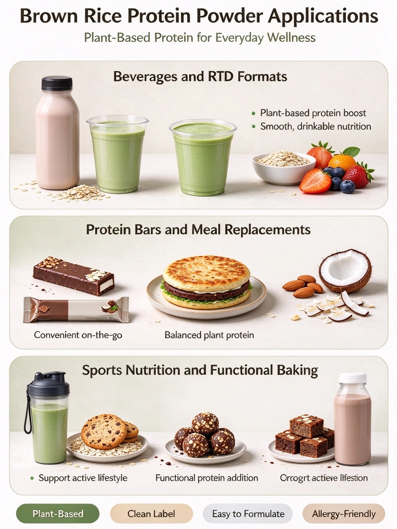 brown rice protein powder application