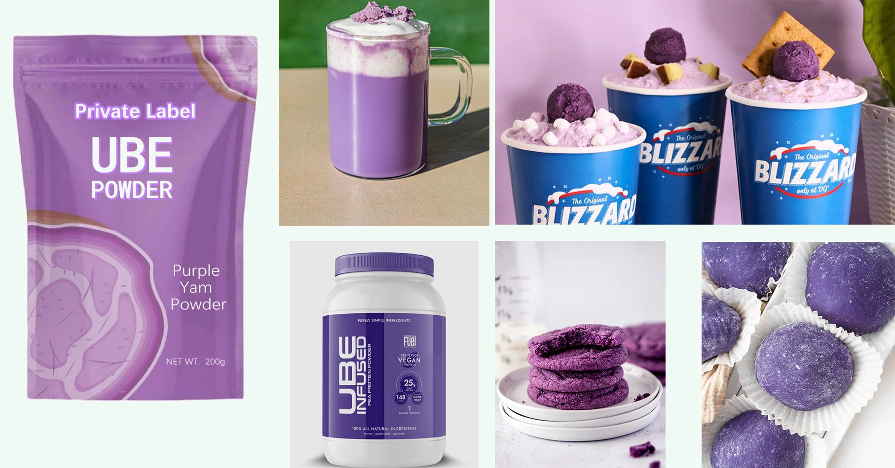 purple yam powder application