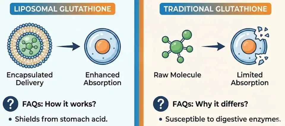 Liposomal Glutathione vs Regular Glutathione Liposomal Glutathione vs Regular Glutathione