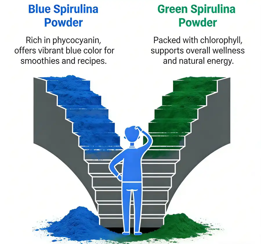 Blue and Green Spirulina powder manufacturer