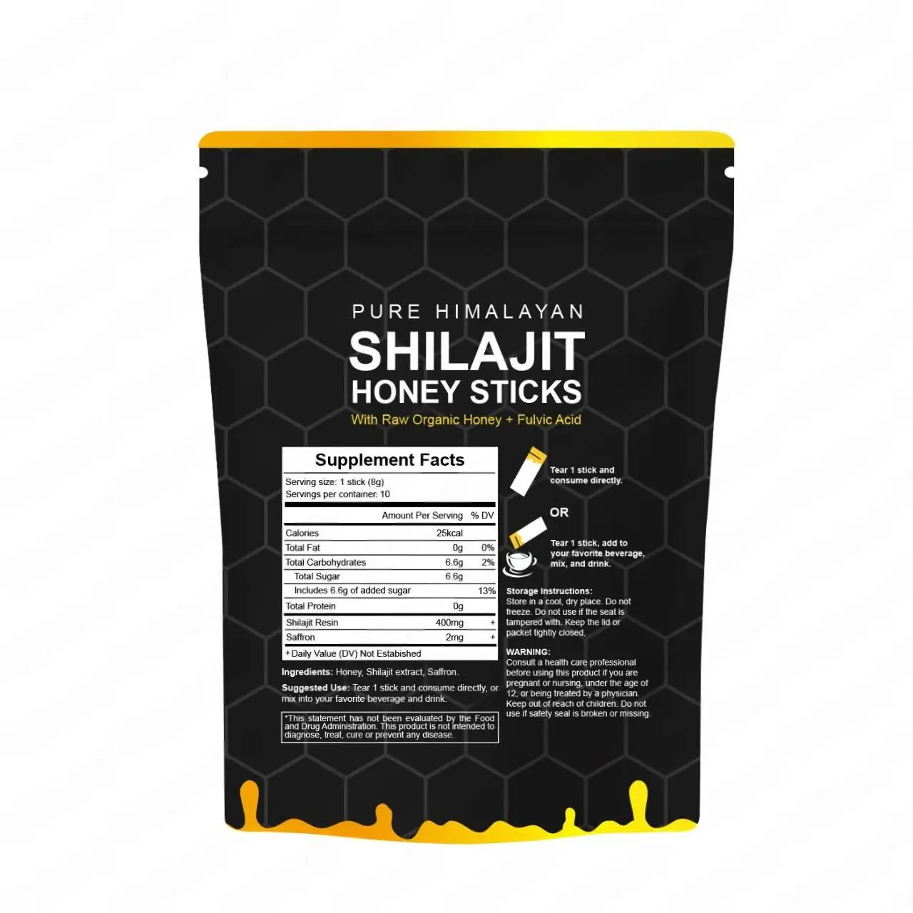 Shilajit Honey Sticks