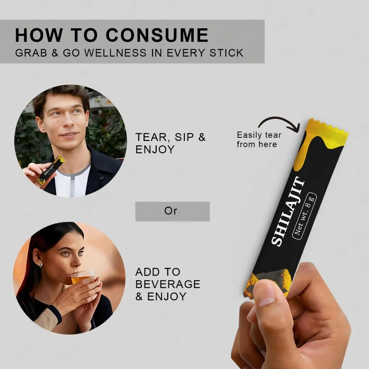 how to use Shilajit Honey Sticks