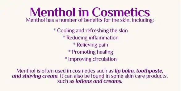 menthol in cosmetic