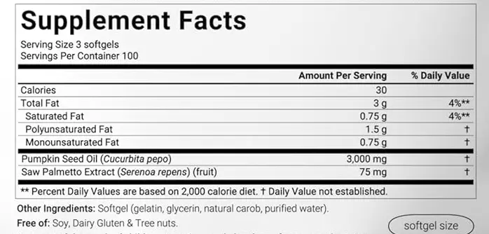 Pumpkin Seed Oil Softgels