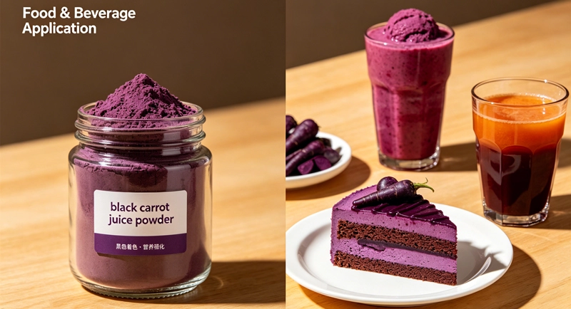 black carrot juice powder application