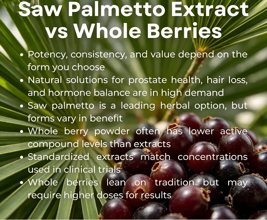 Saw Palmetto Extract vs berries