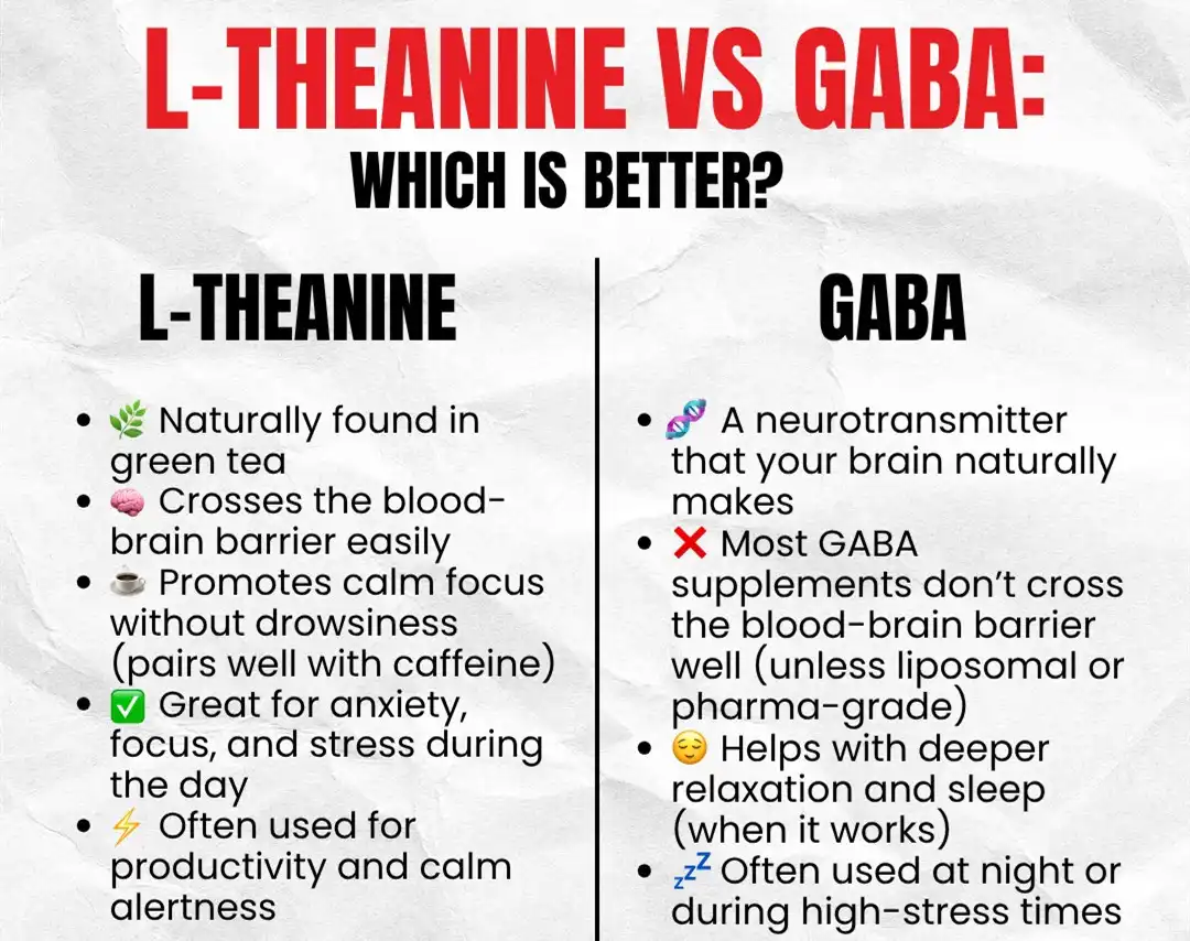 L-theanine POWDER vs GABA POWDER
