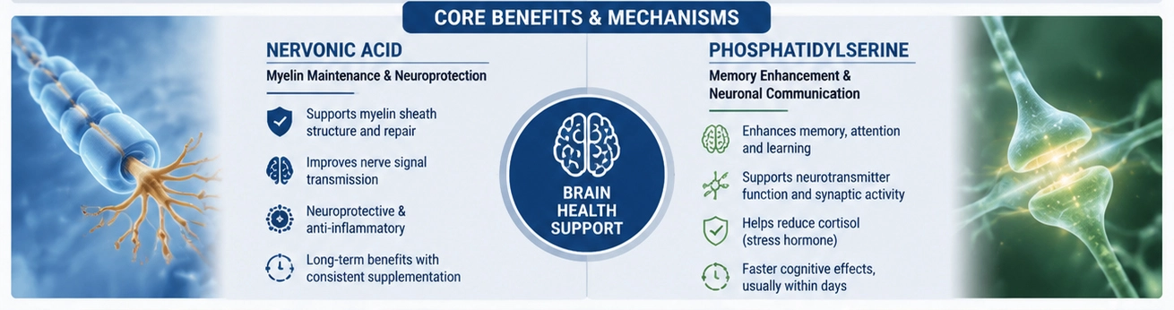 Nervonic Acid Powder vs Phosphatidylserine benefits