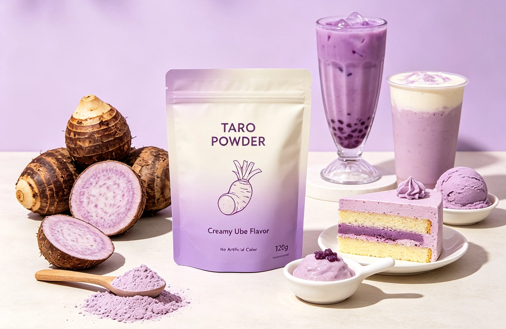 taro powder application