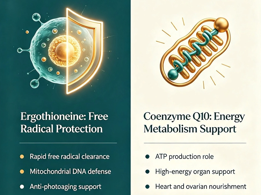 Ergothioneine vs Coenzyme Q10