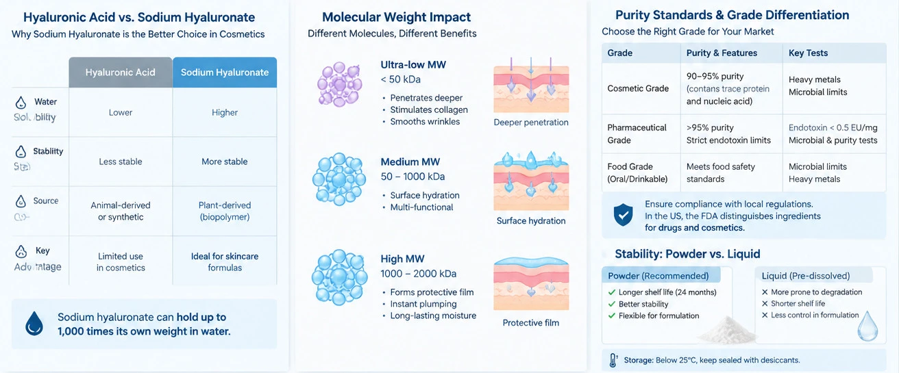 Sodium Hyaluronate Powder in cosmetic