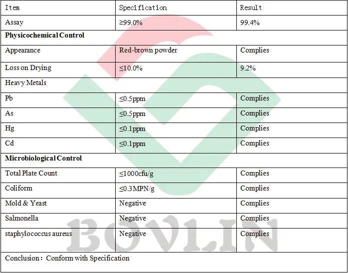 Pyrroloquinoline Quinone Disodium Salt Powder coa Pyrroloquinoline Quinone Disodium Salt Powder coa