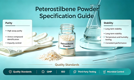 Pterostilbene Powder Specification Guide: Purity, Stability and Quality Standards